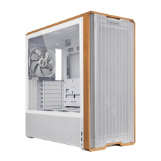Lian Li LANCOOL 217 Genuine Walnut Wood Computer Case, Mid-Tower ATX PC Case with 5 Pre-Installed PWM Fans 2x170mm, 2x120mm & 1x140mm, Flexible PSU & Cable Installation - White (LAN217W)